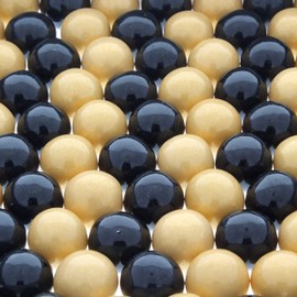 Large 1" Black and Gold Gumballs - 4 Total Pounds - 2 Pound Bag of Black, 2 Pound Bag of Gold - About 120 Gumballs Per Bag
