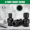 SK 3/8" Drive Universal Swivel Impact Socket Set, Metric Socket