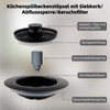Hibbent Sink Stopper, Sink Strainer and Stopper Combo, 3 Stainless