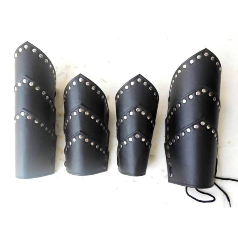 THORINSTRUMENTS (with device) Leather Greek Armor Vambrace Collectible Leg &