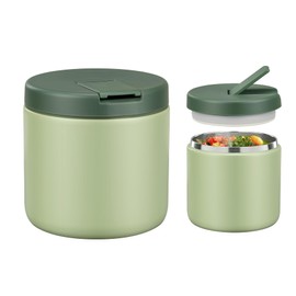 LOHASOK 19oz Soup Thermo for Hot Food Insulated Vacuum Food Jar with Buckle Lid, Stainless Steel Wide Mouth Leak Proof Lunch Container for School Travel