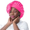 OLWYN Double-Layer Satin Bonnet with Tie Band – Sleep Hair