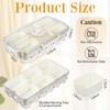 Honeydak 2 Pack Divided Serving Tray with Lid Ice Snackle