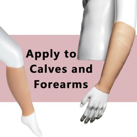 Wisfancy Silicone Calf Pads Leg Arm Enhancer Calf Corrector for Thin Skinny Crooked Legs Cover Scar Birthmark (1 Pair)