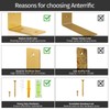 ANTERRIFIC Gold Shelf Brackets, 4 Pack Heavy Duty Floating Shelf