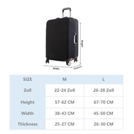 Werownsgso Plain Suitcase Cover, Elastic Suitcase Cover, Washable Suitcase Cover, Luggage Cover, Anti-Dust, Anti-Scratch for Travel (L (26-28 Inches))