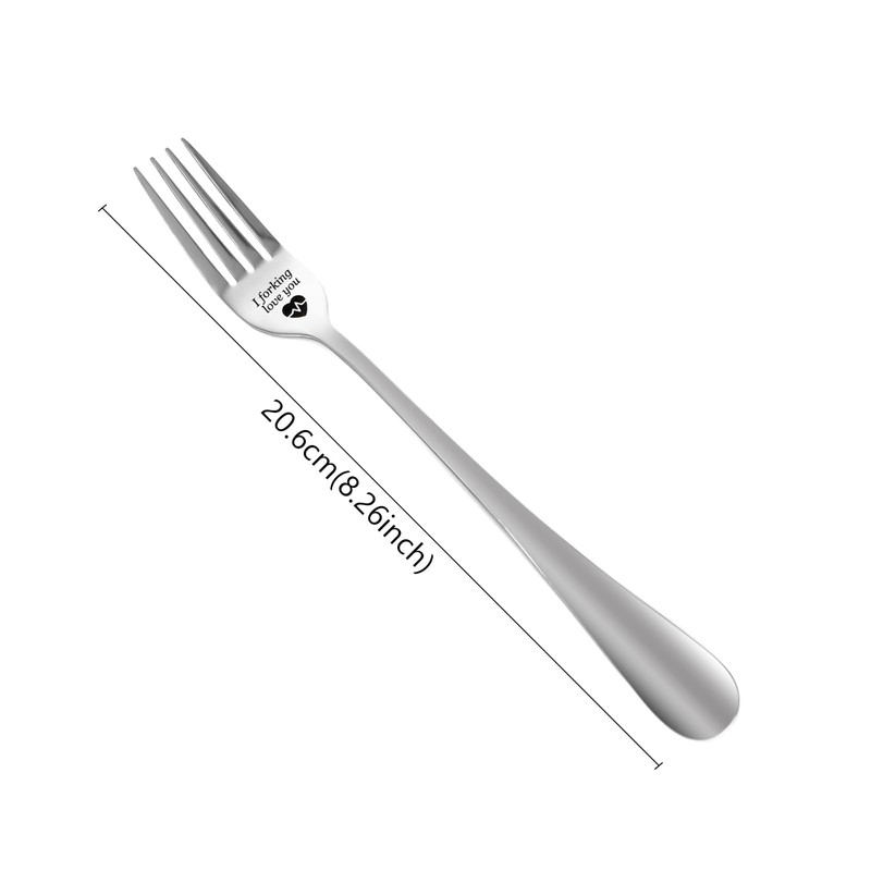 CHEERYMAGIC Forking Love You Funny Engraved Forks, Stainless Steel Engraved