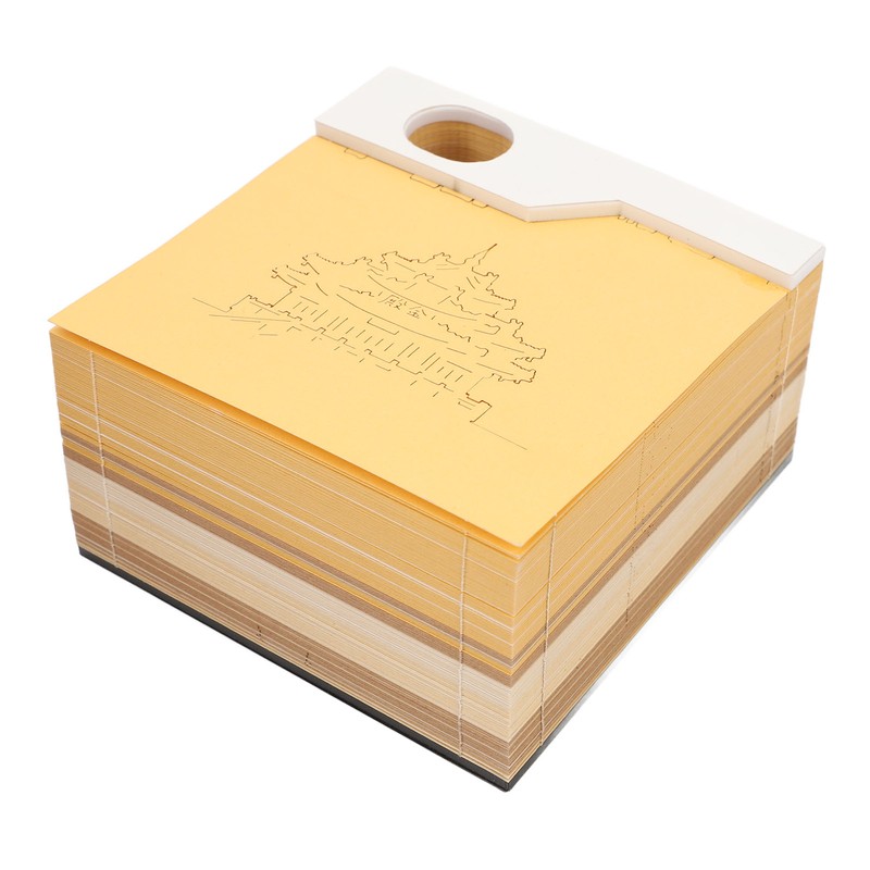 3D Memo Pad Chinese Dragon Palace Craft Paper Carving Sculpture