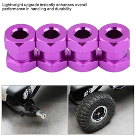 Dilwe RC Car Hex Adapter, 4pcs Metal Wheel Hub Adapter for D90 AX10 CC01 SCX10 F350 Remote Control Crawler(15mm Purple)