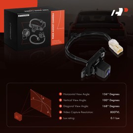 A-Premium Park Assist Camera Rear View Backup Reverse Camera Compatible with Select Mitsubishi Models - 2012-2013 Outlander - Replace# 8781A058