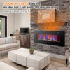 Tangkula 42 Inches Electric Fireplace, Freestanding & Wall-Mounted Electric Heater,