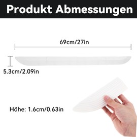HAFRILY Türschwellenrampe Saugroboter für Alle Saugroboter Zubehör Flexible Rampe Saugroboter, Unterstütztes Klettern Heim Saugroboter Rampe (Weiß)