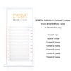 EMEDA White Eyelash Extension Flat Eyelashes Colourful White Light Eyelash