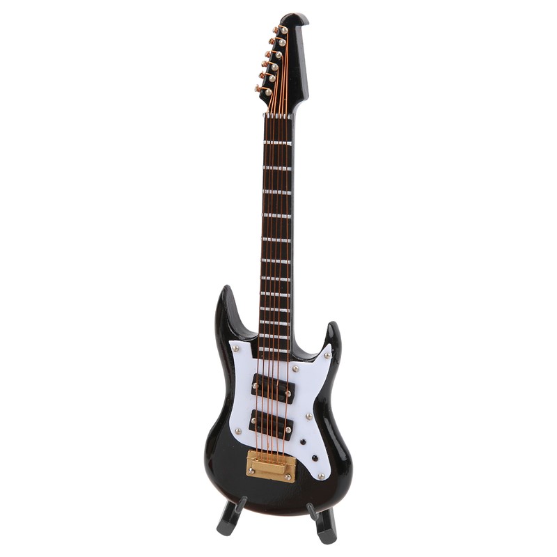 Guitar Model Plastic Material Mini Musical Instrument Desktop Ornament with