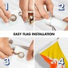 G128 Combo Pack: 6 Ft Tangle Free Spinning Flagpole (White)