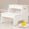 Forbena Wood Toddler Step Stool for Bathroom Sink, White Kids
