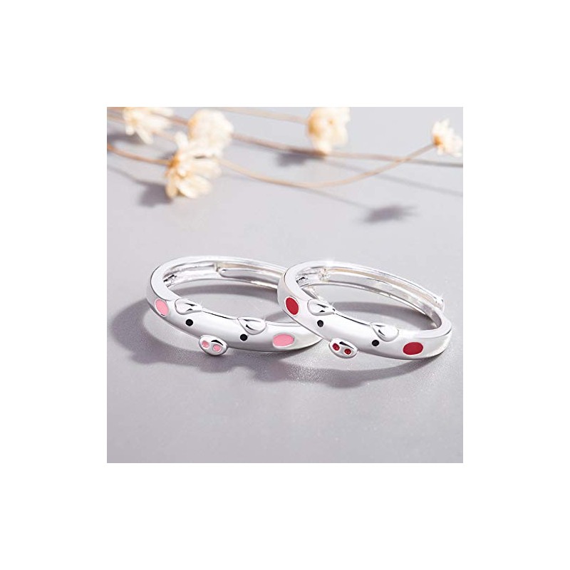 Cute Pink Pig Ring Copper Adjustable Animal Ring for Women