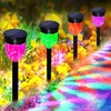 Solar Pathway Lights Waterproof Colorful Lighting Auto On Off Solar