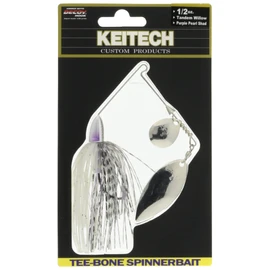 Keitech T-Bone Spinnerbait Tandem Willow (TW) 1/2oz #528 Purple Pearl Shad