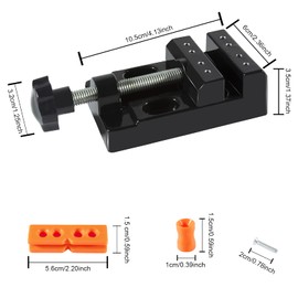 Comius Sharp Universal 57 mm Mini Flat Clamp Table Jaw Table Clamp Mini Drill Vice Opening Parallel Table Vice DIY Sculpture Craft Carving Tool for Jewellery Walnut Clock