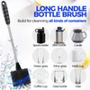Holikme 6 Pack Bottle Brush Set, 14" Long Handle Stainless
