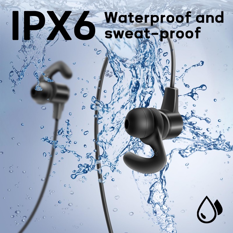YFFSHLCS Neckband Headphone Bluetooth 5.2 Wireless in-Ear Earphones, 40H Playtime,