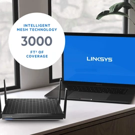 Linksys Mesh Wifi 6 Router, Dual-Band, 3,000 Sq. ft Coverage, 40+ Devices, Speeds up to 6.0Gbps - MR9600 (Renewed), 1-Pack