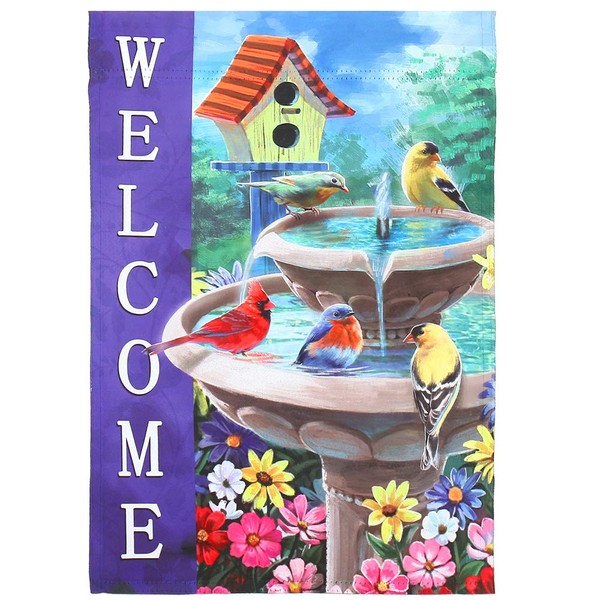 COCJCJ Welcome Spring Summer Bird Outside Vertical Double Sided Garden
