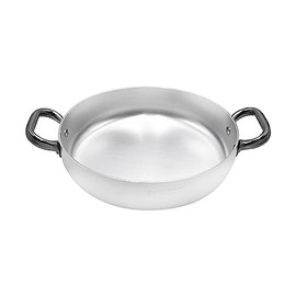 Pentole Agnelli ALMA11026 Professional Aluminium 3 Mm. Omelette Pan with 2 Handles, Diameter 26 cm, Silver