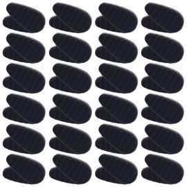 24 Pairs Silicone Eyeglass Nose Pads, Black Soft Non Slip Eye Glass Replacement Nose Grip Pads Adhesive Repair Kits for Glasses Sunglasses