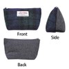 Harris Tweed Plaid Tartan Zipped Purse Cosmetic Toiletry Makeup Pouches