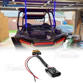 RI For 2015-24 Polaris RZR Tail Light Power Plug Quick Harness Whip Light Chase Bar
