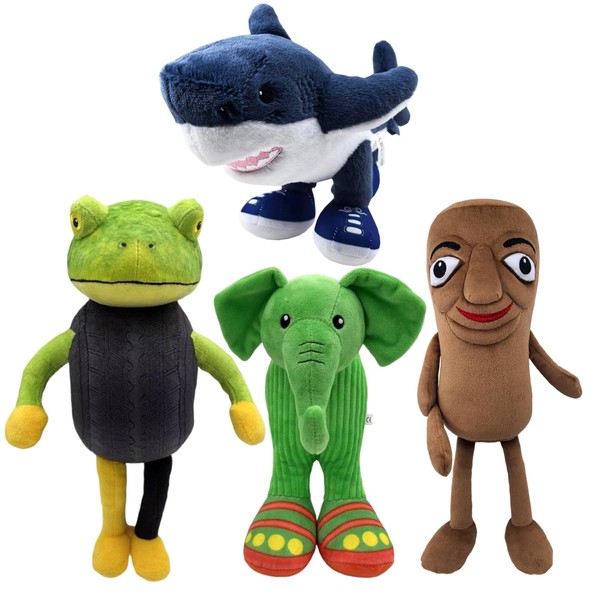 WESOPAN 4 PCS Italian Brainrot Plush Character Set, 12" Animals