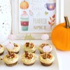 Little Pumpkin Cupcake Toppers, 24Pcs Pumpkin Cupcake Toppers Thanksgiving Birthday