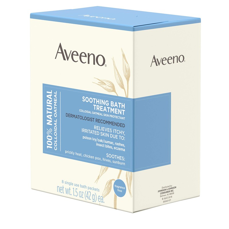 Aveeno Soothing Bath Treatment For Itchy, Irritated Skin, 8 Count