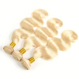 613 Blonde Human Hair Bundles Body Wave Hair Bundles 8 10 12 Inch Brazilian 613 Body Wave Bundles Human Hair Body Wave Human Hair Bundles (613-BB-8 10 12)