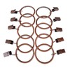 Xin store 40-Pack Copper Metal Curtain Rings with Clips (1.5")