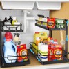 WOWBOX 2 Pack Under Sink Organizer 2 Tier Slide Out