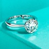 AnuClub Moissanite Engagement Rings 2CT D Color VVS1 925 Sterling