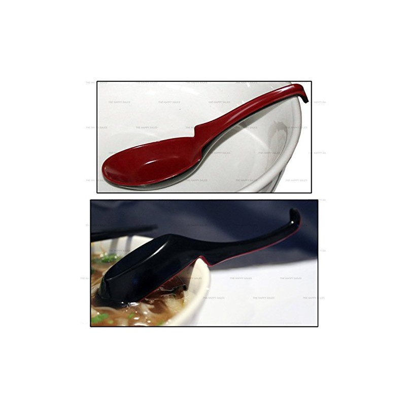 Happy Sales Melamine Soba, Rice Spoons, Chinese Won Ton Soup