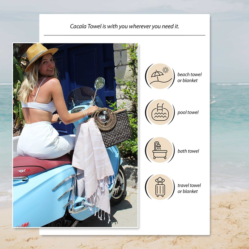 Cacala Turkish beach towel quick dry and lightweight Best for