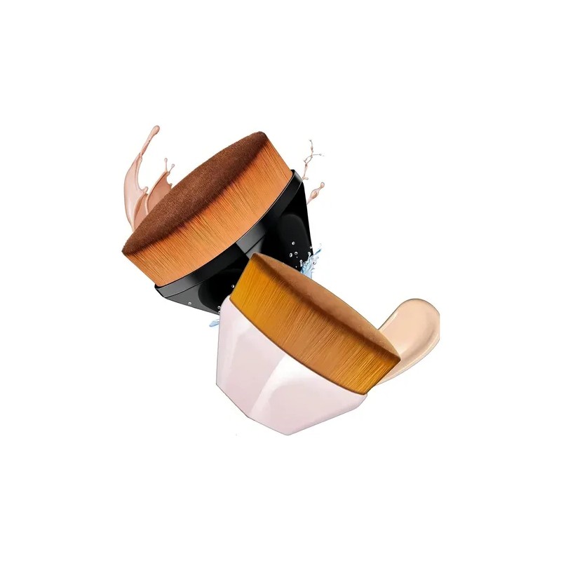 Brocha Kabuki Plana Universo en Linea Para Base Corrector Polvo