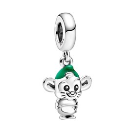 Lkwrideiny Gus Mouse Dangle Charm 925 Sterling Silver Pendant,Jewelry Beads Gifts for Women Bracelet&Necklace