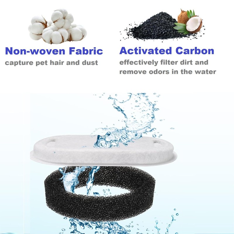 14Pcs Cat Water Fountain Filters Replacement Cat Drink Water Filter