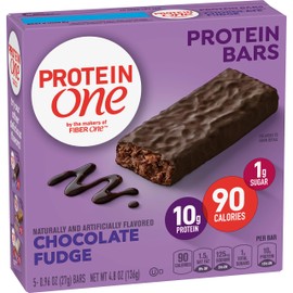 Protein One, Chocolate Fudge Protein Bars, 5 Count Box, 4.8 oz (Pack of 12)