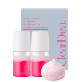 Cleardea Mucin Mineral Vita Bubble First Essence Duo – Hydrating Glow First Essence with Mucin, Vitamin B12, Collagen, and Ceramide for Balanced Skin Barrier and Radiant Look, 60ml x 2