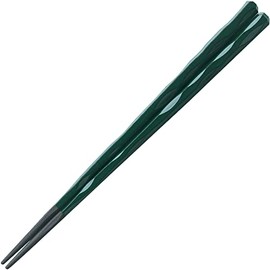 Fukui Craft Chopsticks PBT Resin Coated Chopsticks Made in Japan Dishwasher Safe Hexagonal Single Blade Carving Chopsticks Green Painting 22.5cm Made in Japan