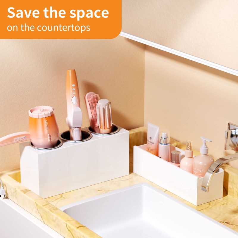 NIUBEE Hair Tool Organizer, Acrylic Hair Dryer and Styling Holder,