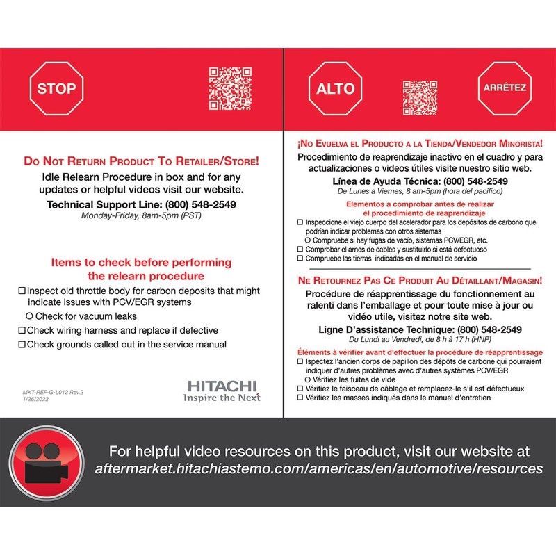 Hitachi ETB0049 Electronic Throttle Body