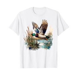 Mallard Duck Hunting Season Graphic Hunter Outdoor Vintage T-Shirt